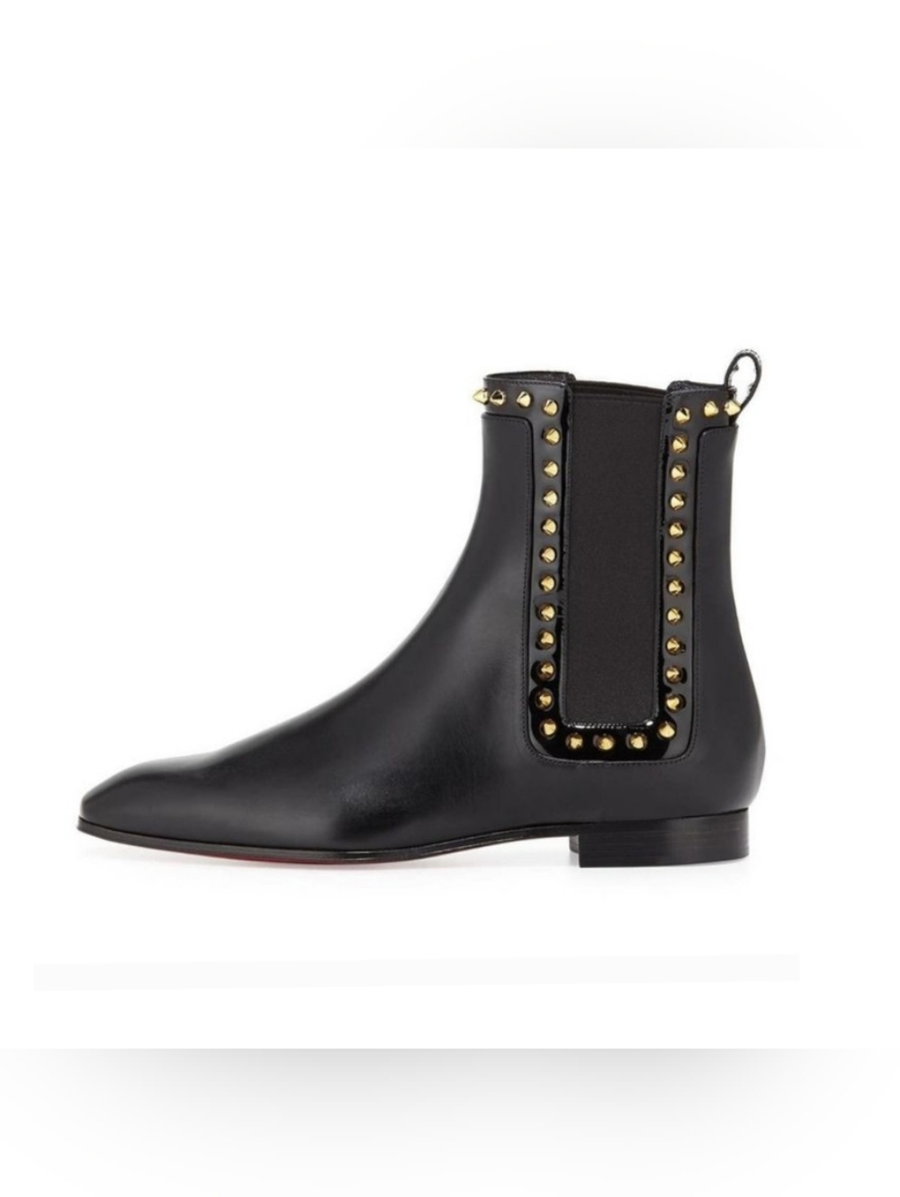 Christian Louboutin Marianna Studded Flat Leather Chelsea Bootie